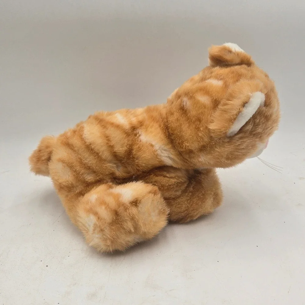 Read-Ron Banafato Realistic Orange Tabby Cat Plush Puppet Stuffed Animal Striped